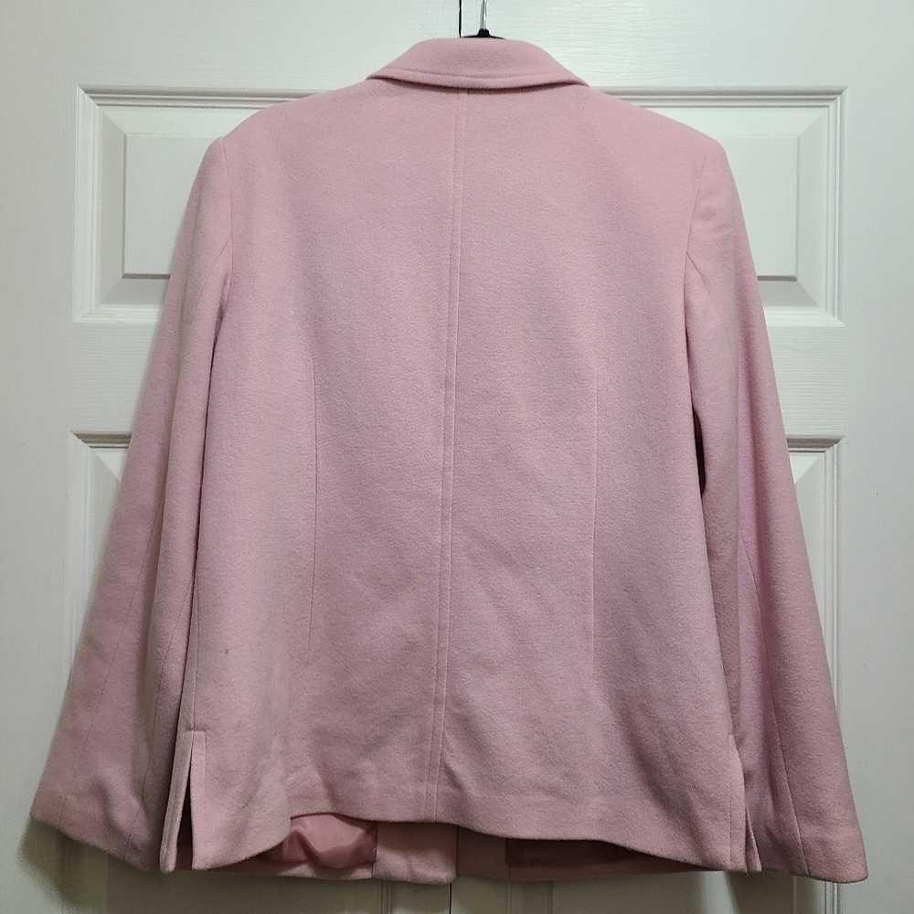 Vtg Andrea Viccaro Wool Cashmere‎ light Pink Blazer Size 10 VINTAGE - Picture 9 of 16
